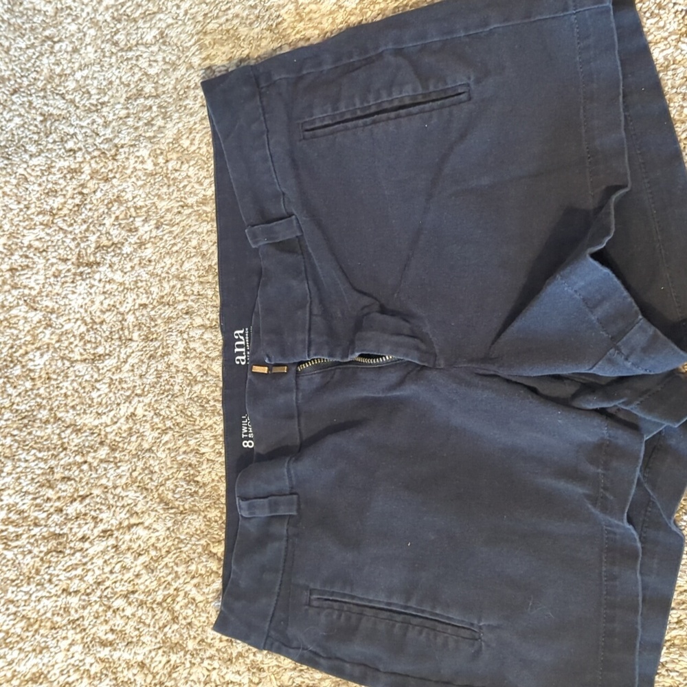 Black twill shorts